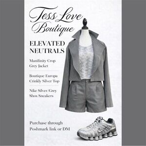 Manifinity Crop Grey Jacket